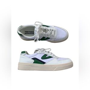 Tretorn Size 9.5 White and Green Harlow Sneakers Casual